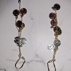 Elegant Multi-Color Coin Charm Bracelet